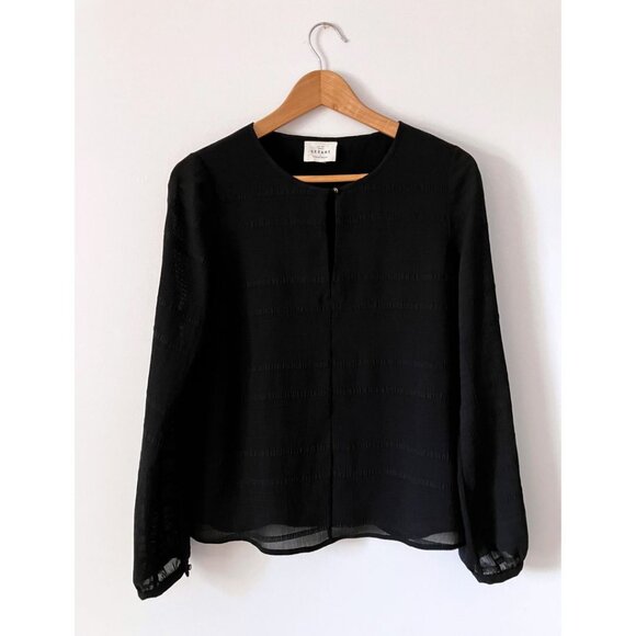 Sezane Grace Blouse Black Size FR 38/ Medium/ US 6 - Picture 3 of 8